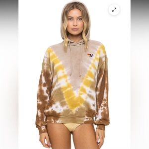 NWT Aviator Nation hand dyed pullover hoodie sweatshirt